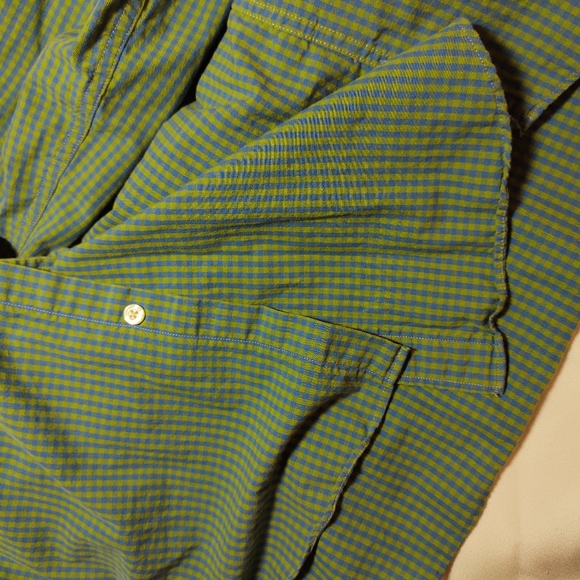 J-CREW medium button shirt blue-green - Picture 3 of 3